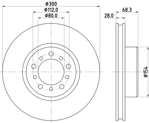 HELLA PAGID Тормозной диск 8DD 355 100-981